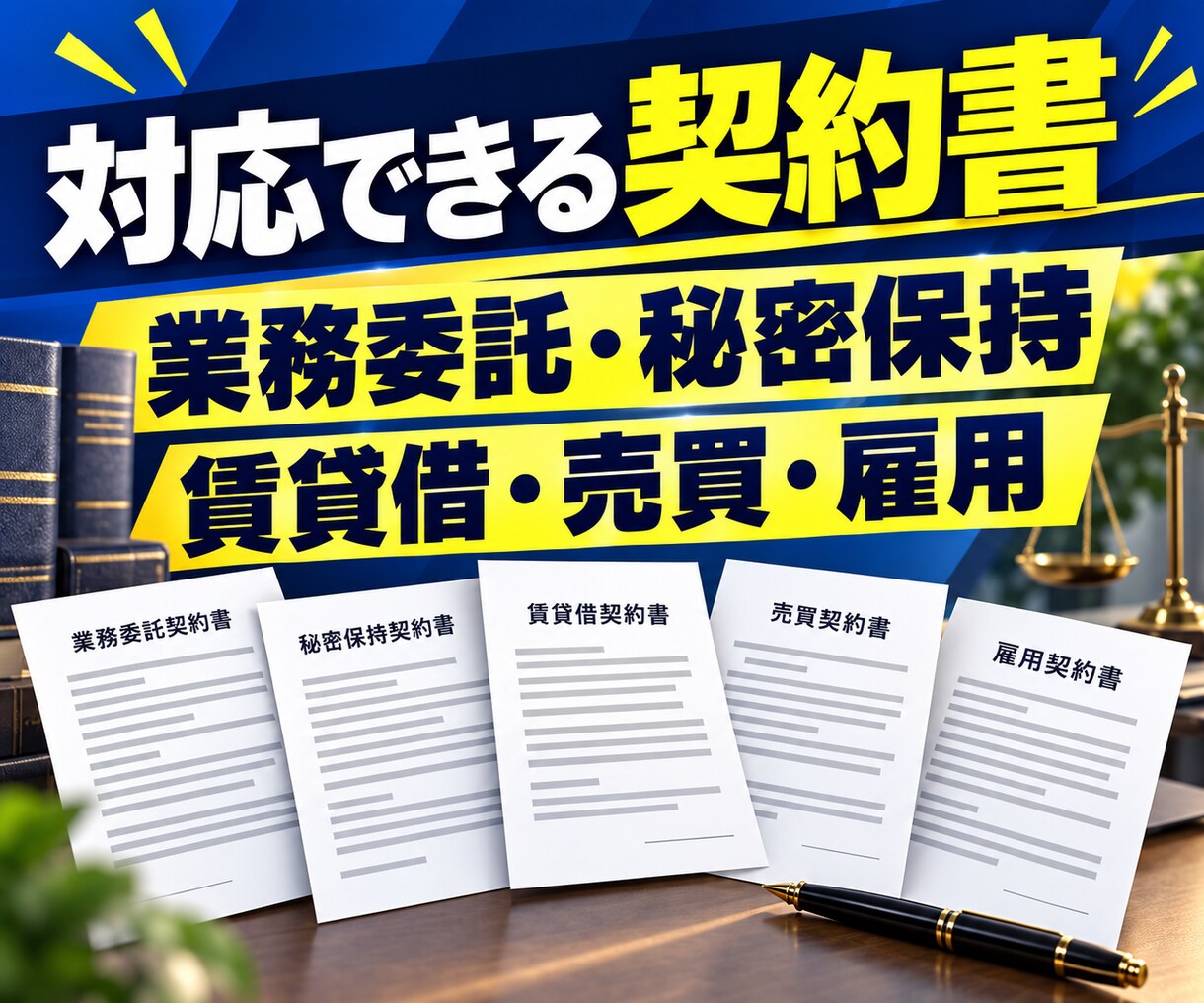行政書士兼社労士が実務直結の契約書を作成します 作成実績数千件。1か月修正無制限。原案は通常3営業日 イメージ3