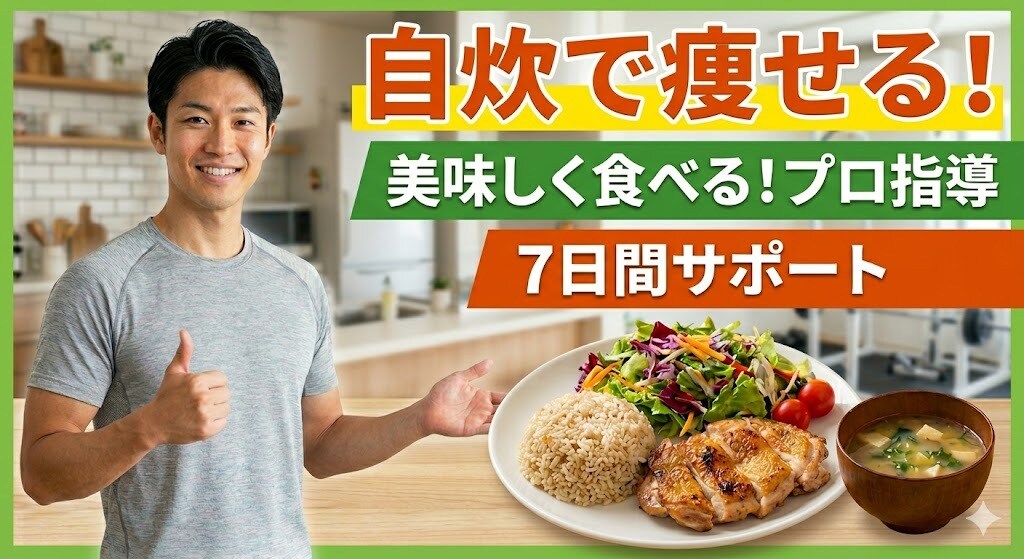 食べない卒業！自炊で痩せるプロの食事指導します 頑張る自炊ダイエッターへ！プロが教える「食べて燃やす」食事 イメージ1