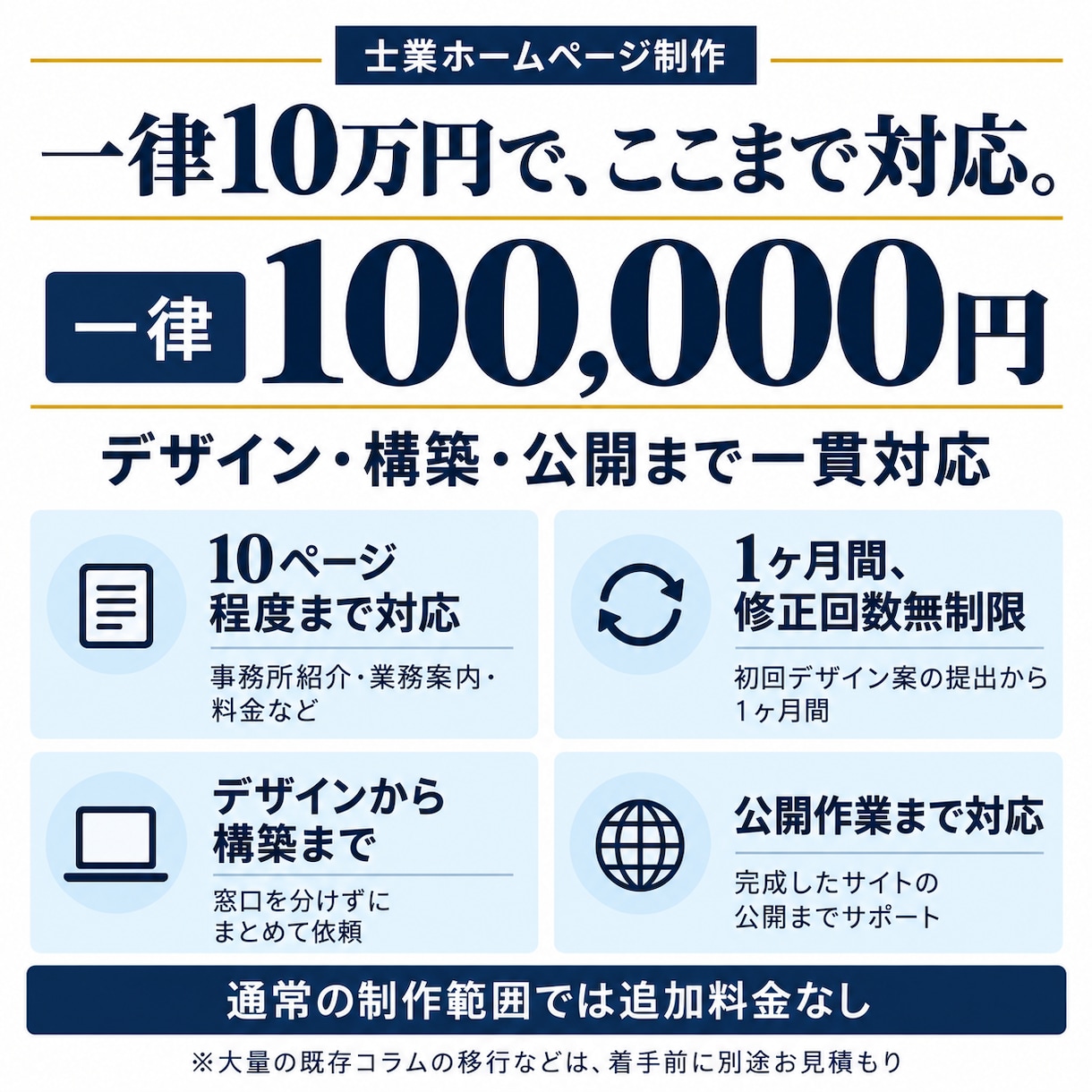 士業向けに相談につながるホームページを制作します 現役WEB制作会社所属｜一律10万円でデザインから公開まで イメージ4