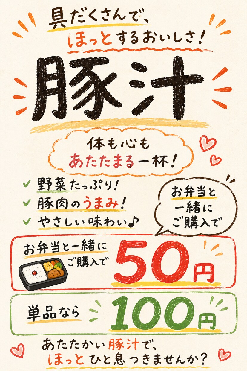 飲食店向け売上アップにつながるPOPを制作します お客様の「買いたい！」を引き出す手書き風POPを制作します イメージ3