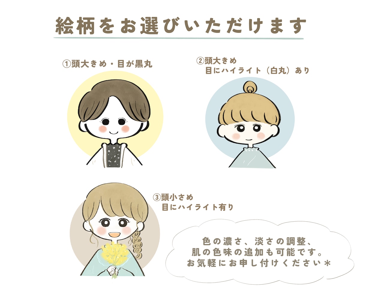 絵本のようなほっこりゆるいアイコン描きます 商用利用OK◎ゆるふわかわいいイラスト作成します イメージ2