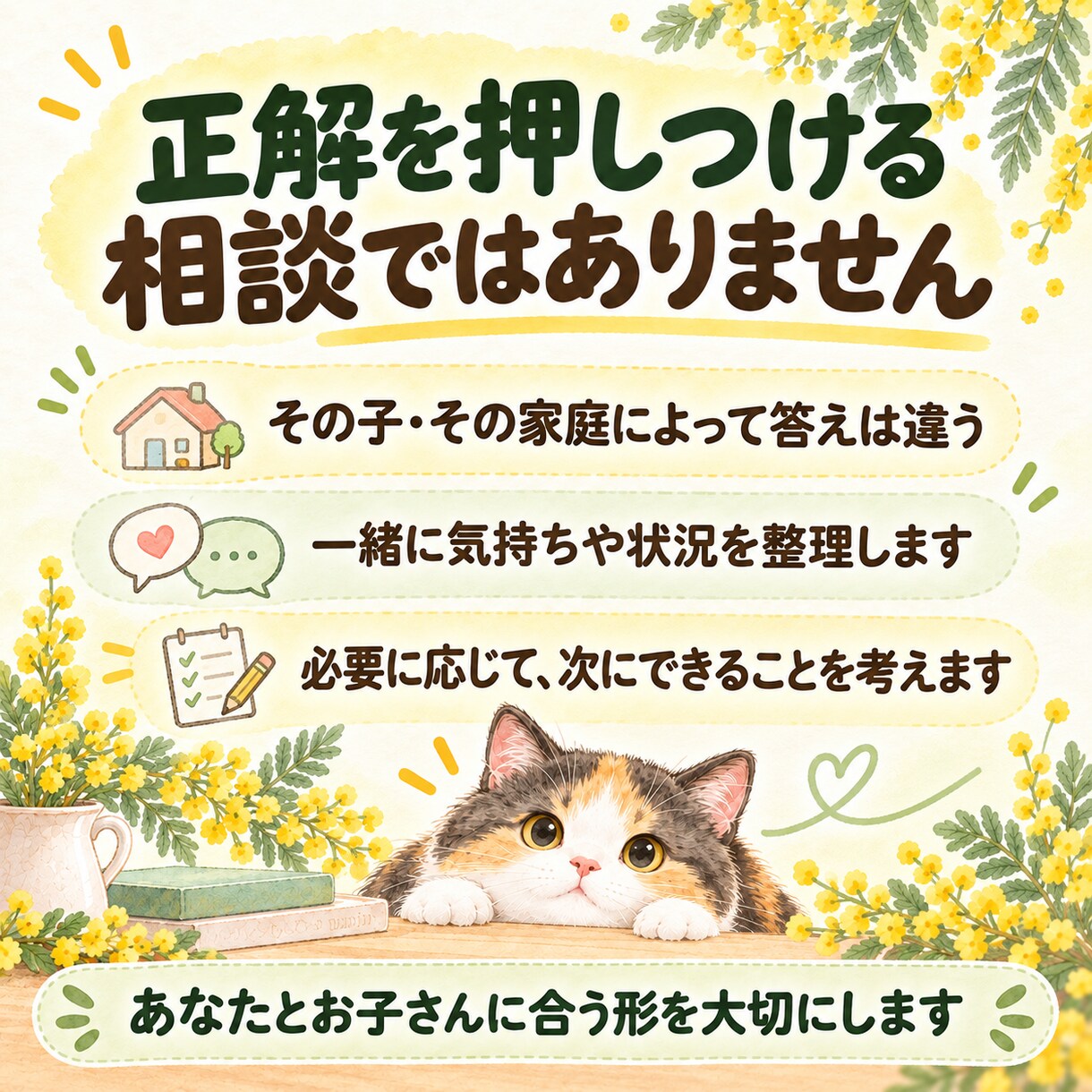行き渋り・不登校ママパパのお話を5分から聞きます 働きながら行き渋りを支える3児母が寄り添います イメージ7
