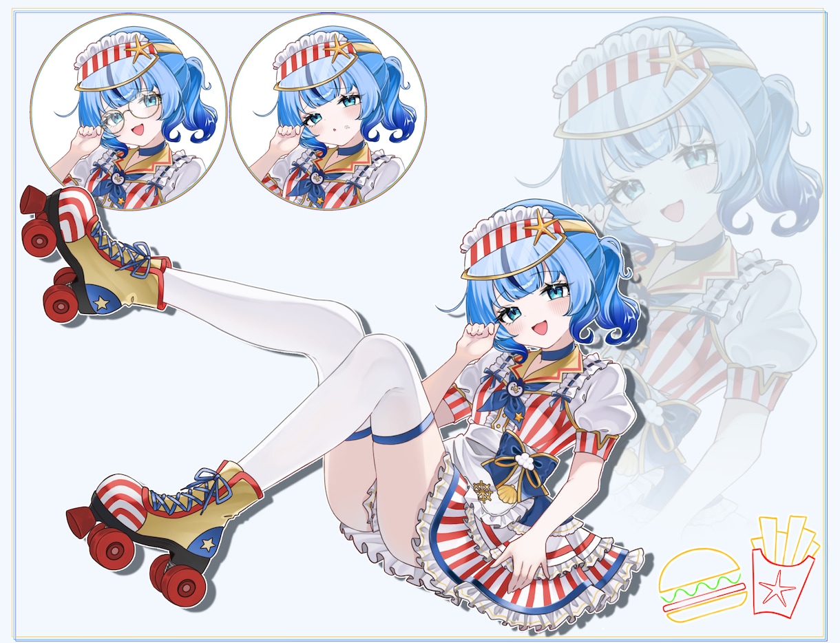 アニメ調なキラキラ可愛いイラストを描きます 1枚絵・アイコン・立ち絵・グッズ用イラストにオススメ✨ イメージ1