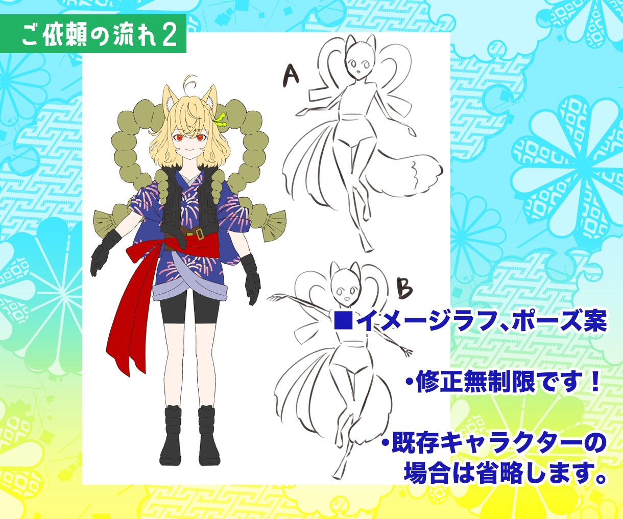 立ち絵キャラクターイラスト描きます Vtuber様、IRIAM、TRPGなどで使える立ち絵！ イメージ3
