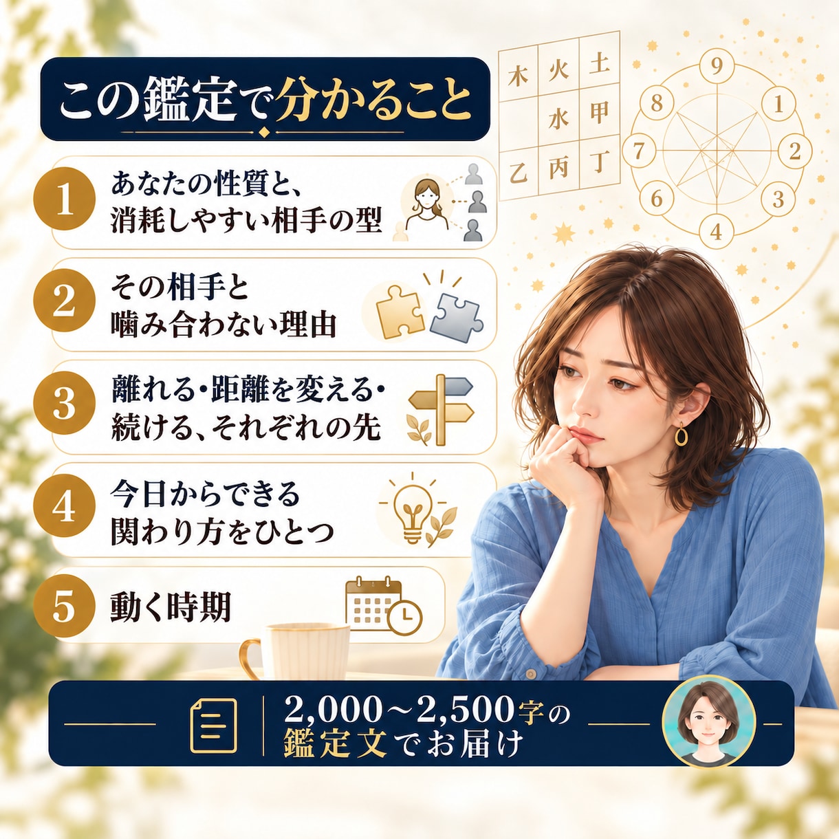 上司・義母・ママ友の関係を算命学と数秘で鑑定します 当てません。相手との距離の取り方と、動く時期を読みます イメージ2