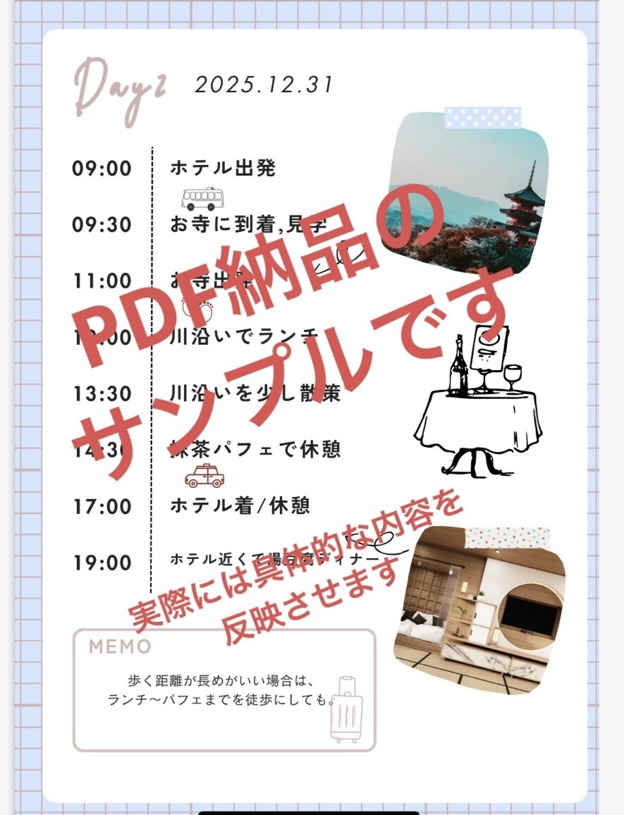 モニター価格！京都観光のモデルプラン作成します ひとり旅、卒業旅行、家族旅行の計画にお役立てください！！ イメージ3