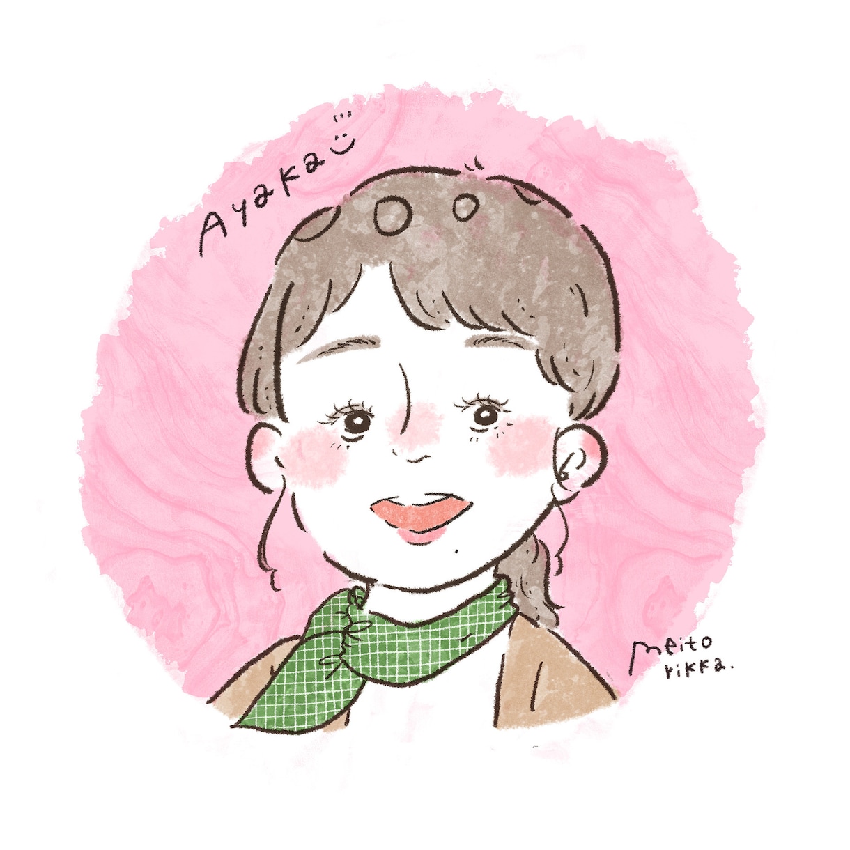 商用利用OK！現役イラストレーターが似顔絵描きます ゆるくて癒し！お写真を元に描く似顔絵snsアイコン♪ イメージ9