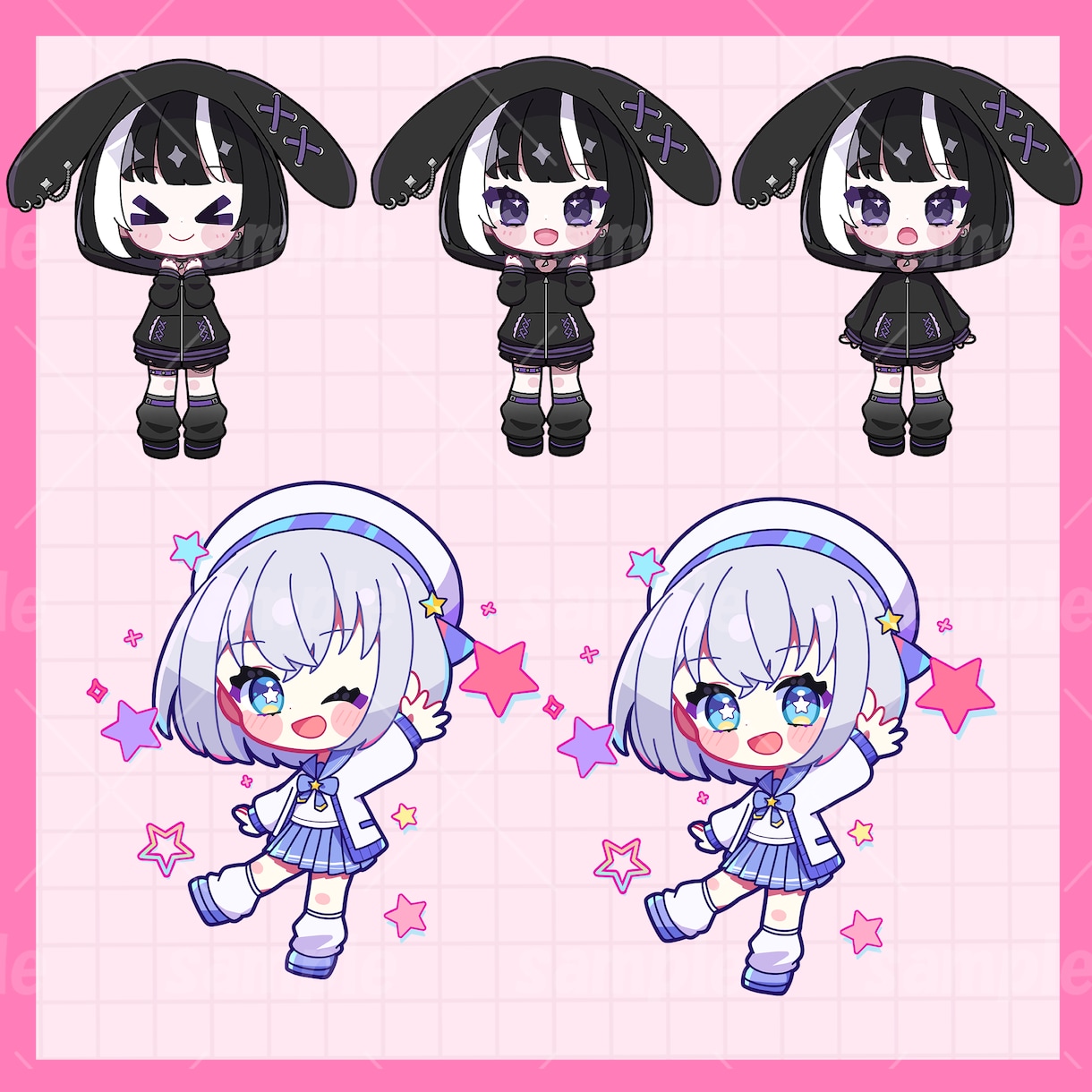 ポップで可愛いミニキャラ描きます 最短納品7日！幅広く使いやすい可愛いミニキャラです イメージ6
