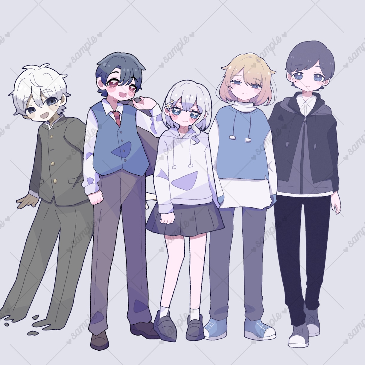 TRPGの立ち絵を制作します 基本全身絵！表情差分なども制作します！ イメージ3