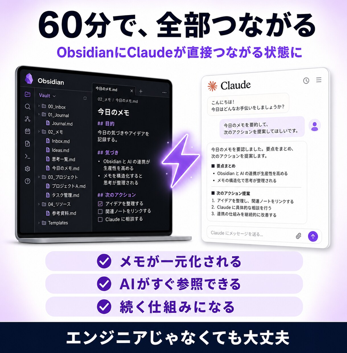 Obsidian運用をテキストで相談に乗ります 使い方に迷ったらここで聞いてください イメージ4