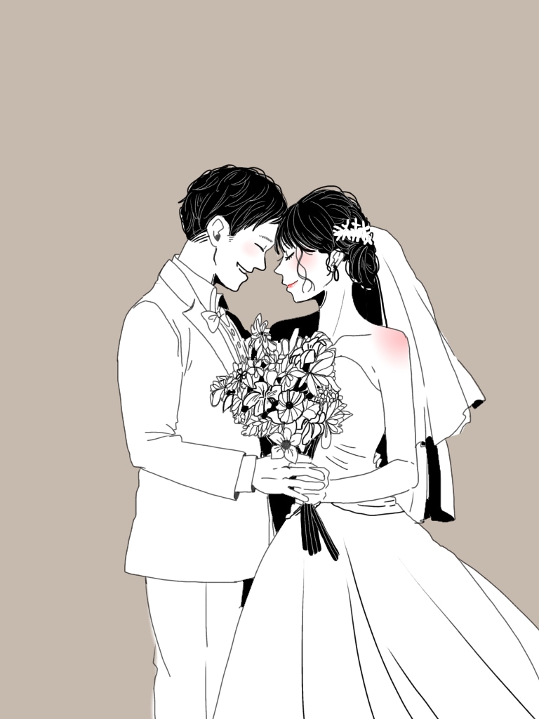 お写真から繊細なイラストをお作りします 白黒+ワンポイントカラーでカッコ可愛いシンプルイラスト♡ イメージ3