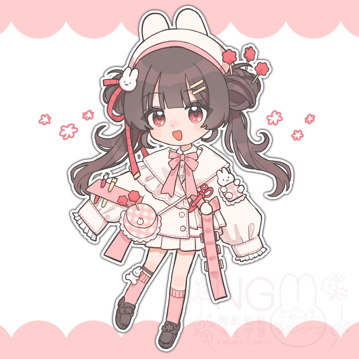 可愛さいっぱいのアイコンや立ち絵、1枚絵を描きます 女の子が得意です！ミニキャラもできます！商用利用◎ イメージ3