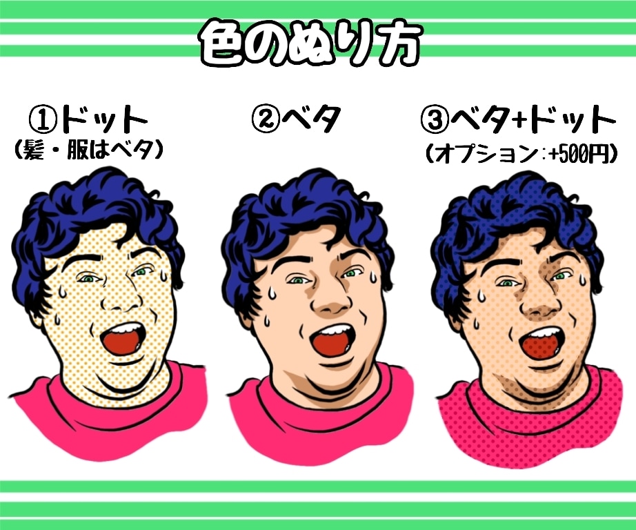 アメコミ風の似顔絵描きます ☆アイコン☆名刺☆ブログ☆プレゼント☆結婚式☆誕生日☆ イメージ2
