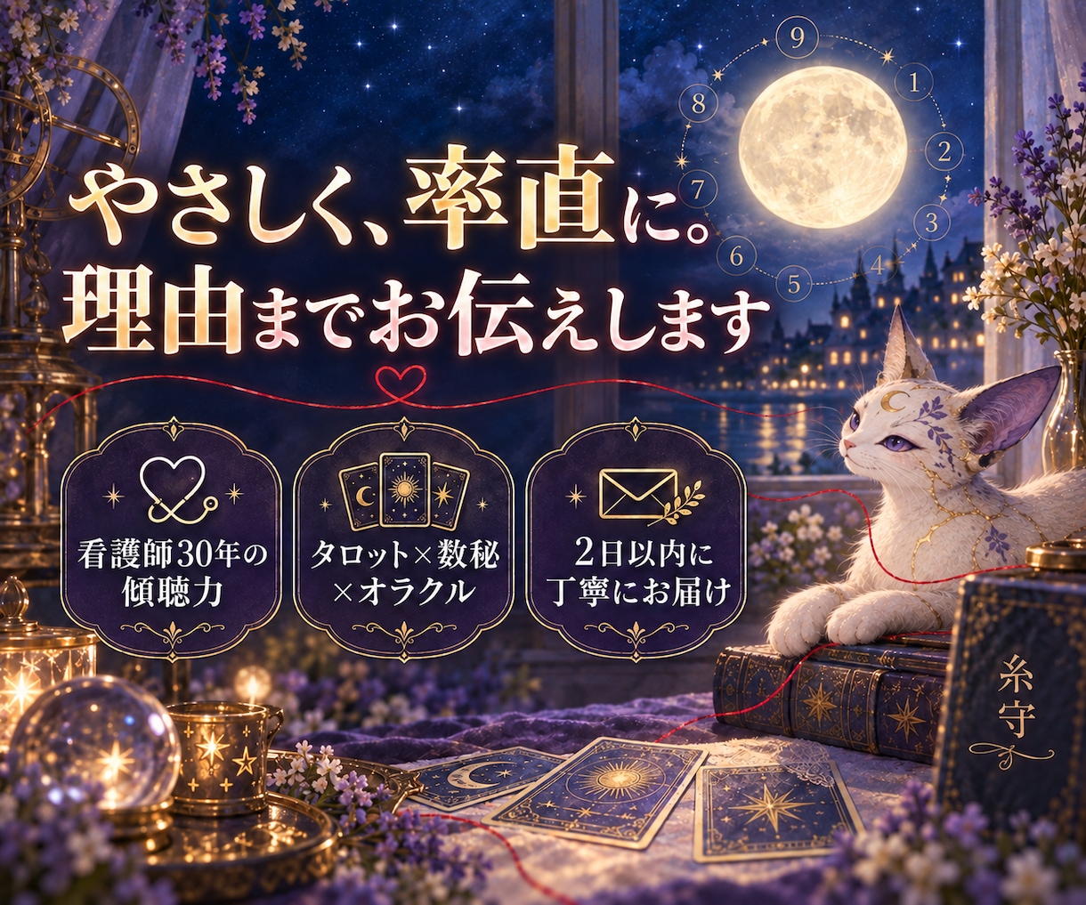 待つべき？離れるべき？彼の本音を占います タロット×数秘｜2,000文字で次の一歩まで鑑定 イメージ3