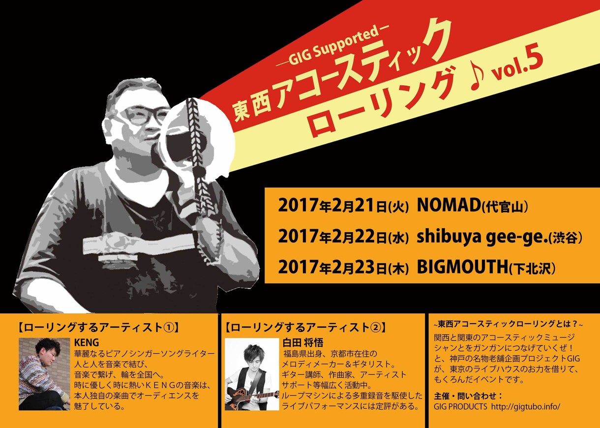 期間限定！ミュージシャン向けチラシのデザインします お店やイベントはもちろん、ミュージシャンの宣伝も大歓迎です！ イメージ1