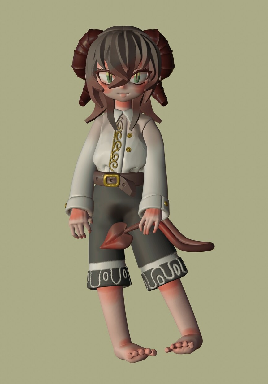3DCGにて、立ち絵風キャラクター作成します キャラクターを立体で眺めたい方、いかがでしょうか。 イメージ2