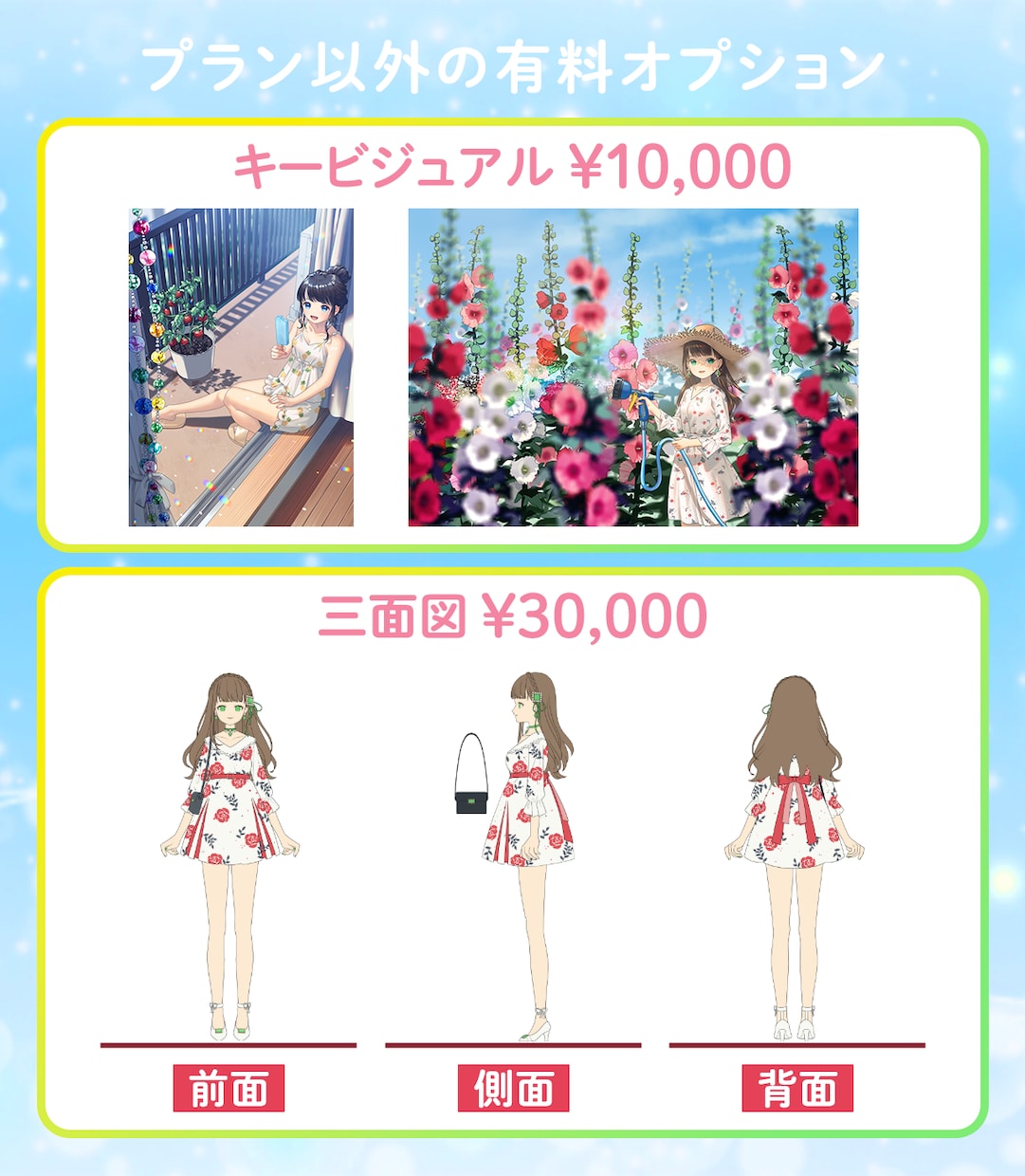 Vtuberキャラデザ〜モデリング全工程承ります 低価格でイラスト・パーツ分け・Live2D・SDキャラ制作！ イメージ7