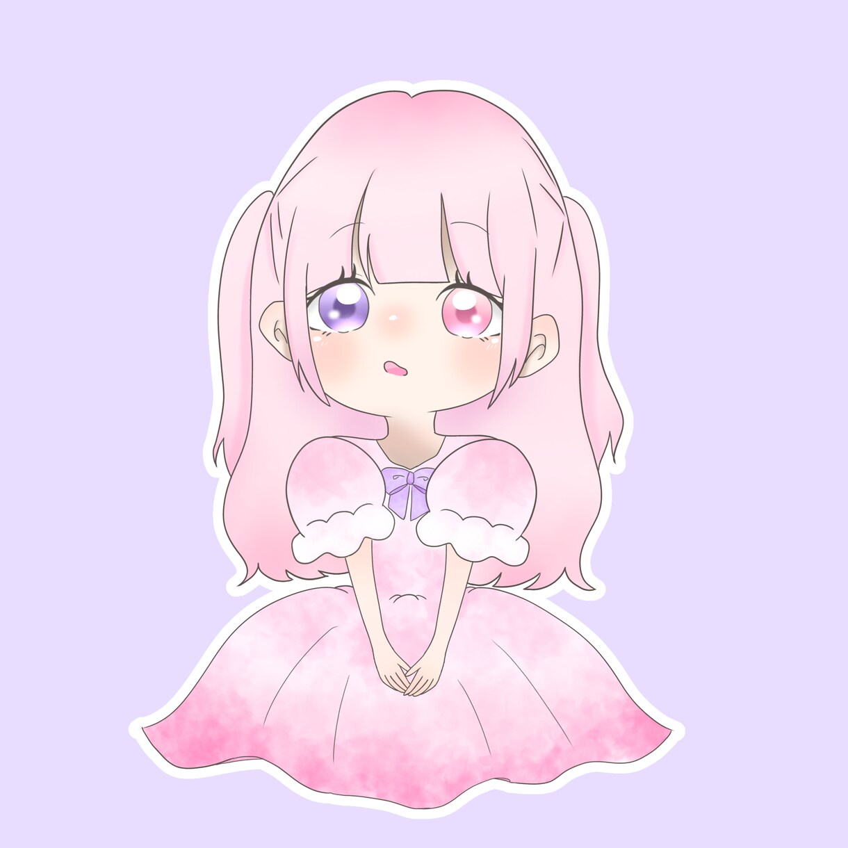 お姫様風ミニキャラ描きます お姫様風のイラストでSNSアイコン等にお使いただけます イメージ2