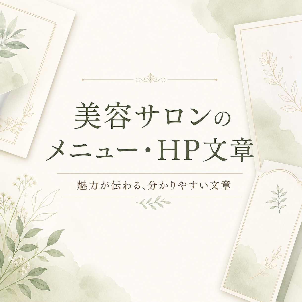 美容サロンのメニュー・HP文章を作成します サービスの魅力が伝わる、分かりやすい文章に整えます イメージ1