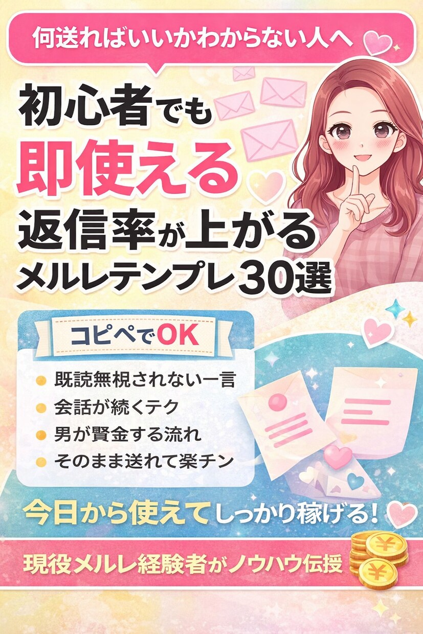 メルレの返信率が上がる文章30選を教えます コピペで使える会話例＋課金につながる流れ付き！ イメージ1