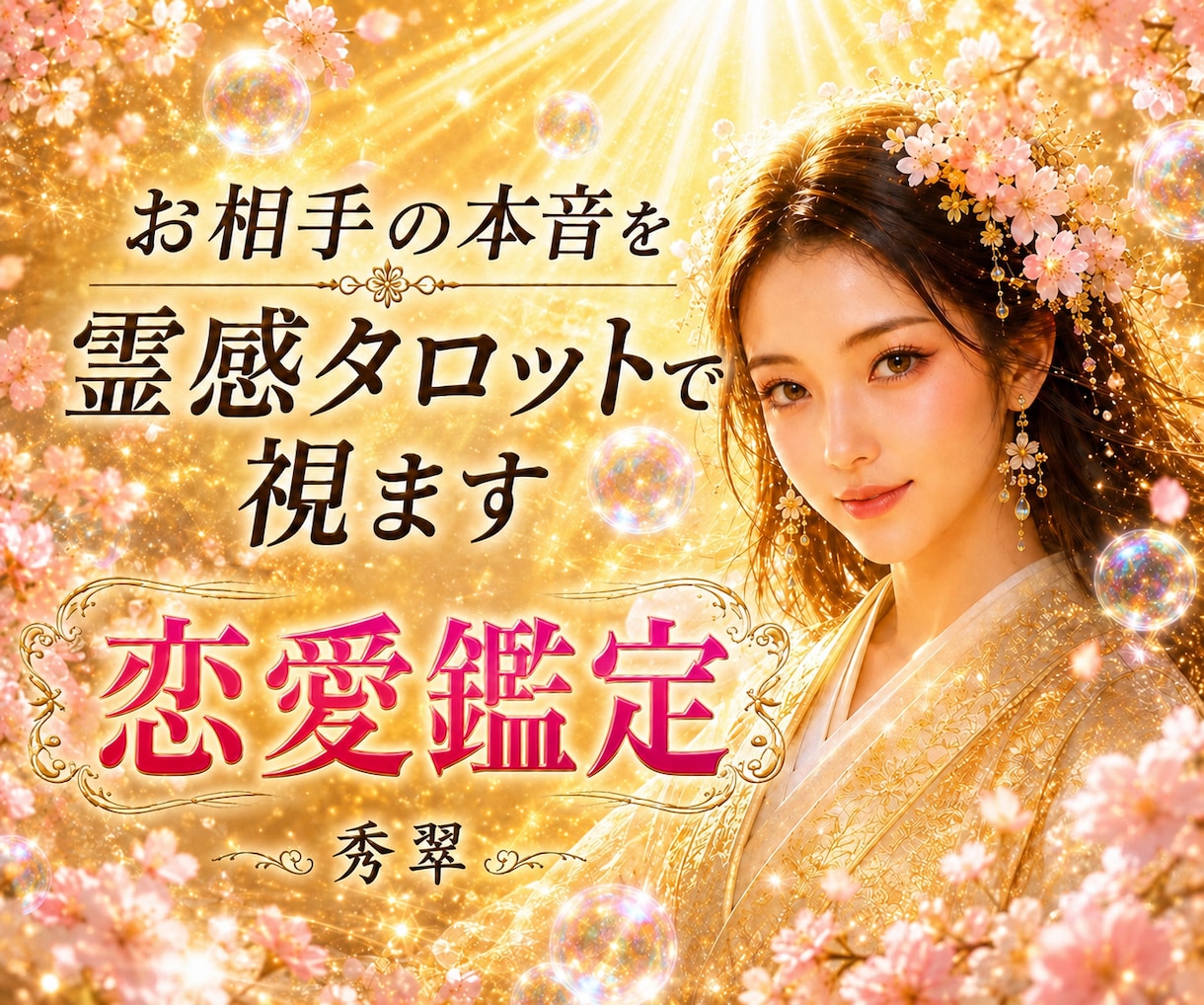 お相手の本音を霊感タロットで視ます 恋愛の不安を安心へ導き未来への希望をお伝えします イメージ1