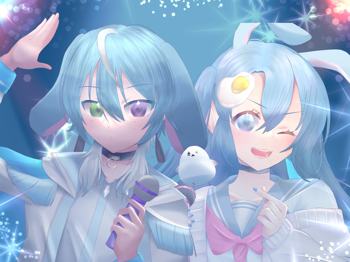 各SNSアイコン、歌ってみたサムネイル等描きます 透明感のあるイラストで目を引く作品をお描きします！ イメージ6