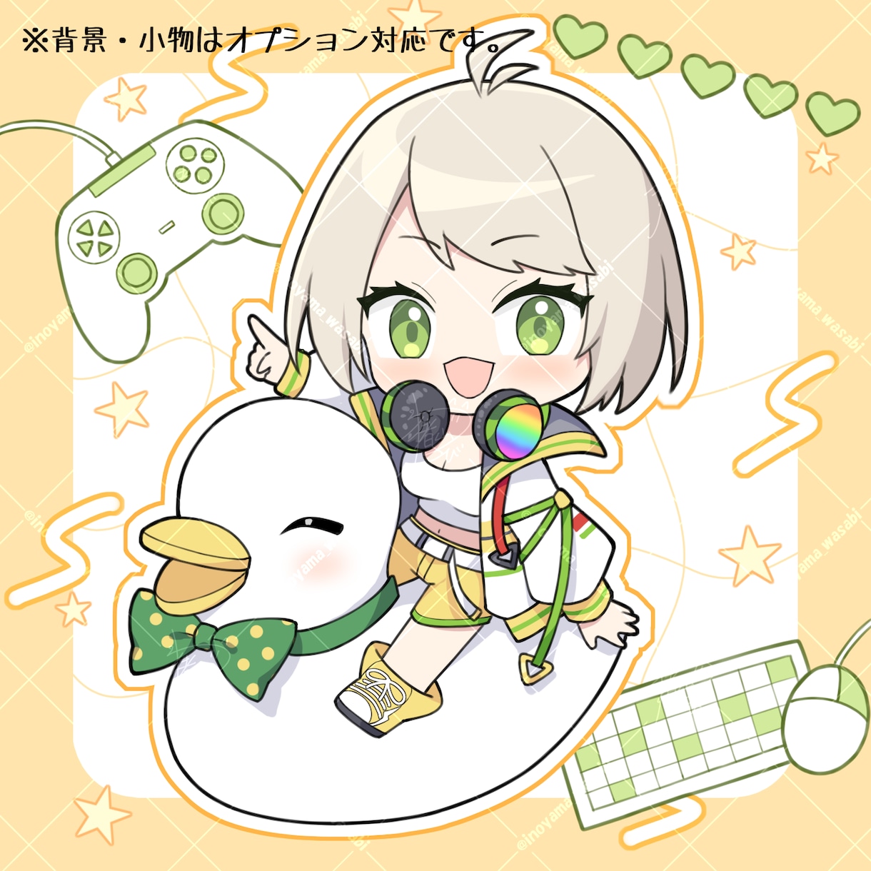 ちまっとかわいい！ミニキャラ制作致します サムネや配信画面、IRIAM返礼品、グッズ制作にオススメ！ イメージ7