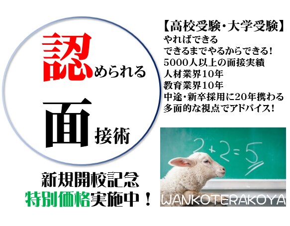 高校受験・大学受験　合格への軌跡をサポートします 教育業界１０年+人事採用経験２０年のプロ目線でアドバイス! イメージ1