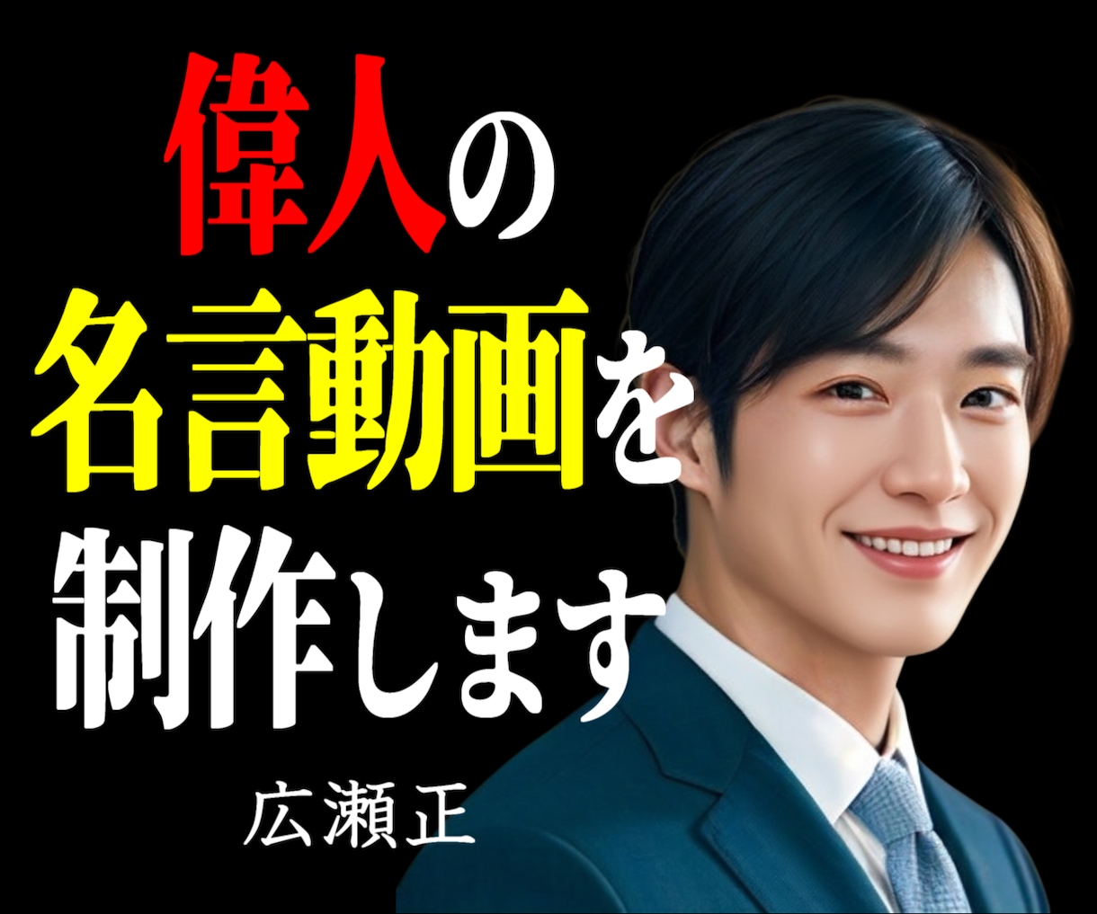 偉人の名言を紹介する動画を制作いたします 再生数十万規模も目指せる流行中のジャンル。サムネイルも可！ イメージ1