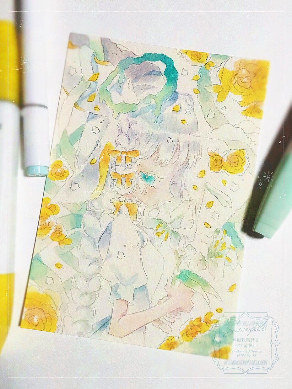 SNS等で使用可能な水彩コピックイラスト作成します ラフの段階まで修正可能でございます。 イメージ7