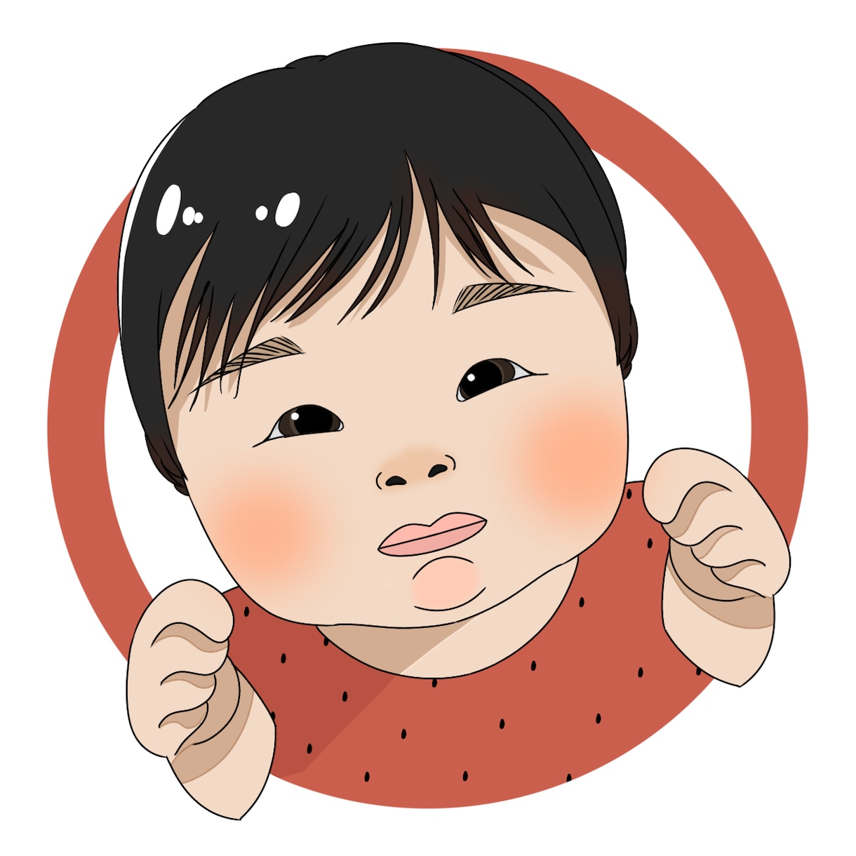 可愛い似顔絵を描きます 赤ちゃん、子供の頃の思い出に！ イメージ1