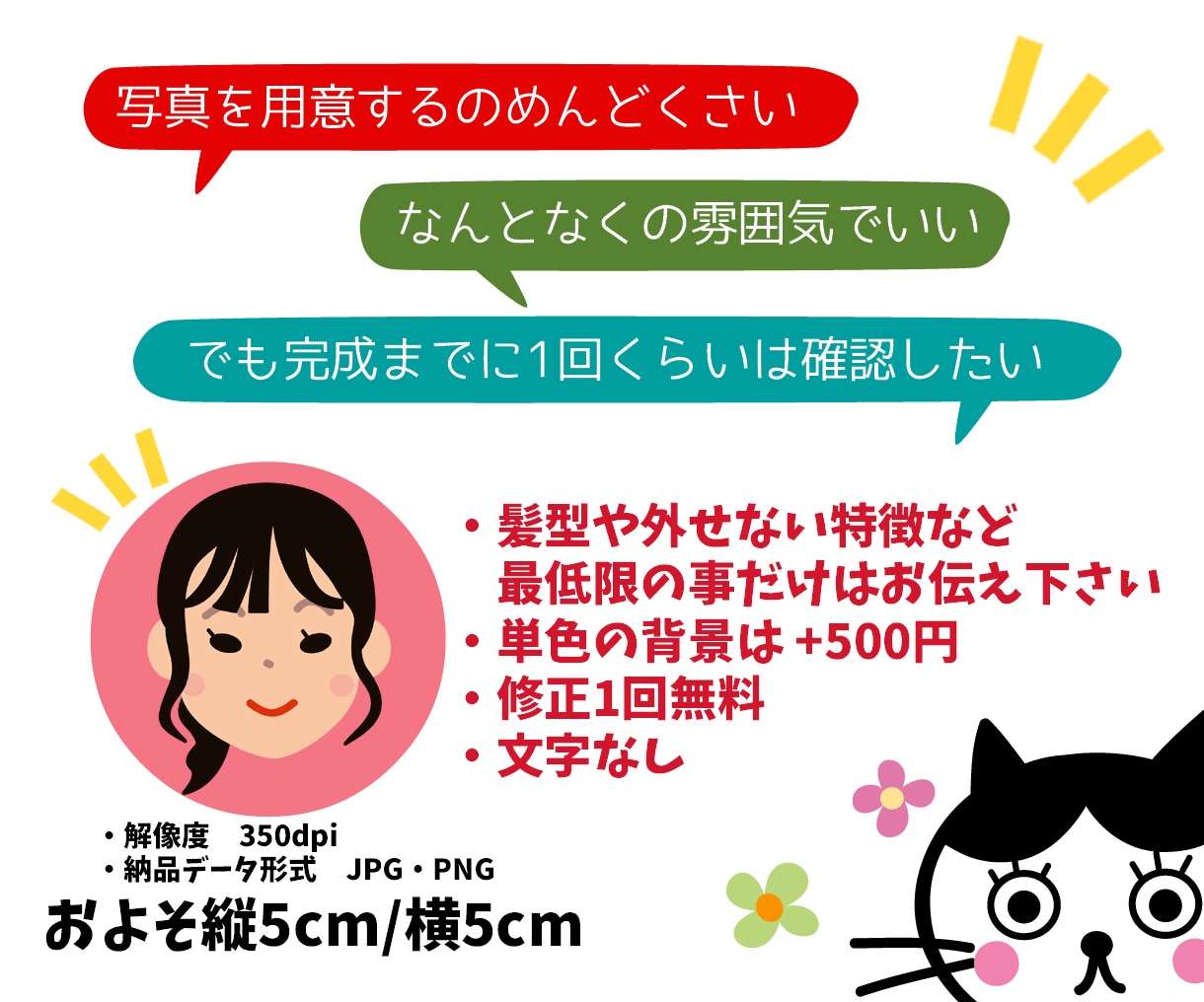 写真不要！なんとな～く似てるふんわり似顔絵描きます 写真をわざわざ用意するのめんどくさいなぁって人にオススメです イメージ2