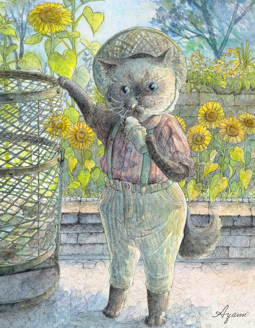 ペットをモデルに挿絵や絵本風のイラストお描きします あなたのイメージを元に物語の一場面の様なアナログイラストを！ イメージ2