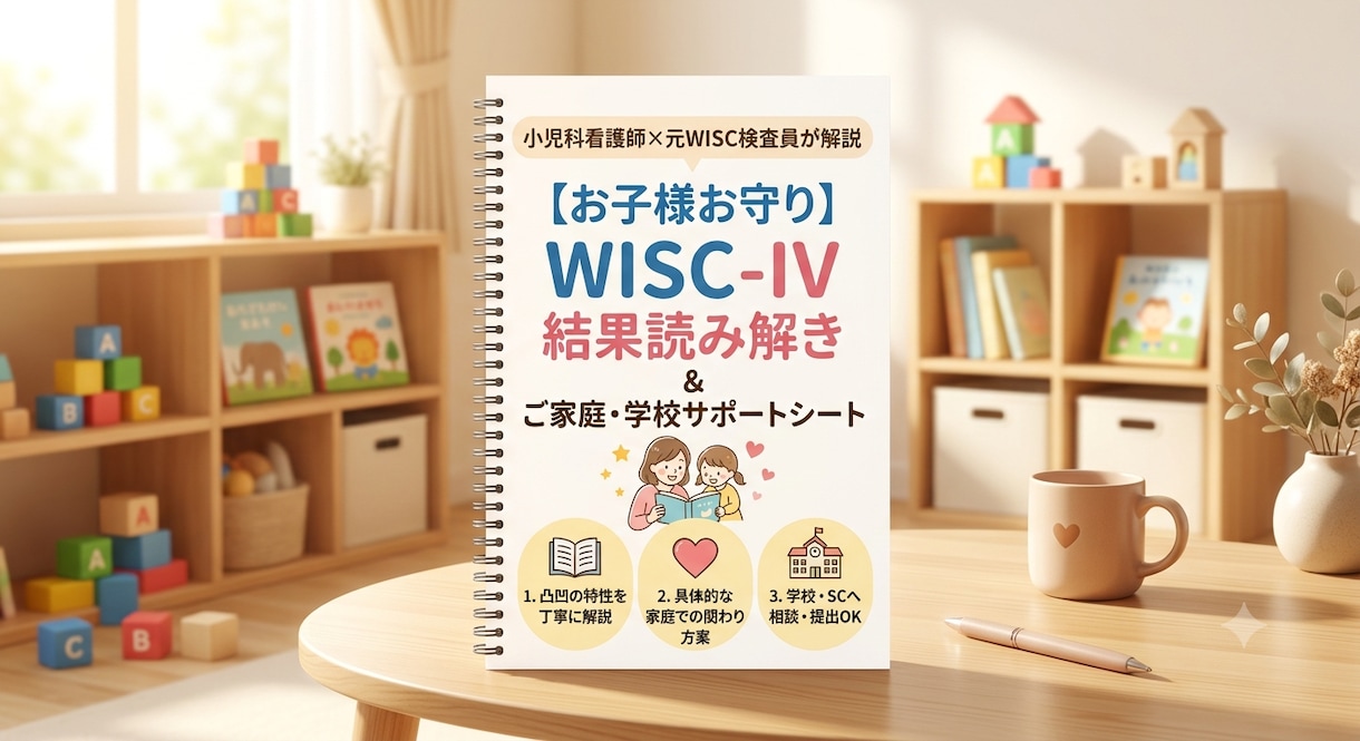 小児科看護師×元検査員がWISC結果を解説します モンスターペアレントと誤解されずに合理的配慮を依頼したい方へ イメージ1