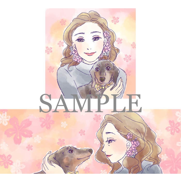 水彩風の優しい雰囲気のSNS用アイコン作成します あなたの似顔絵をキャラクターデザイナーが描きます イメージ7