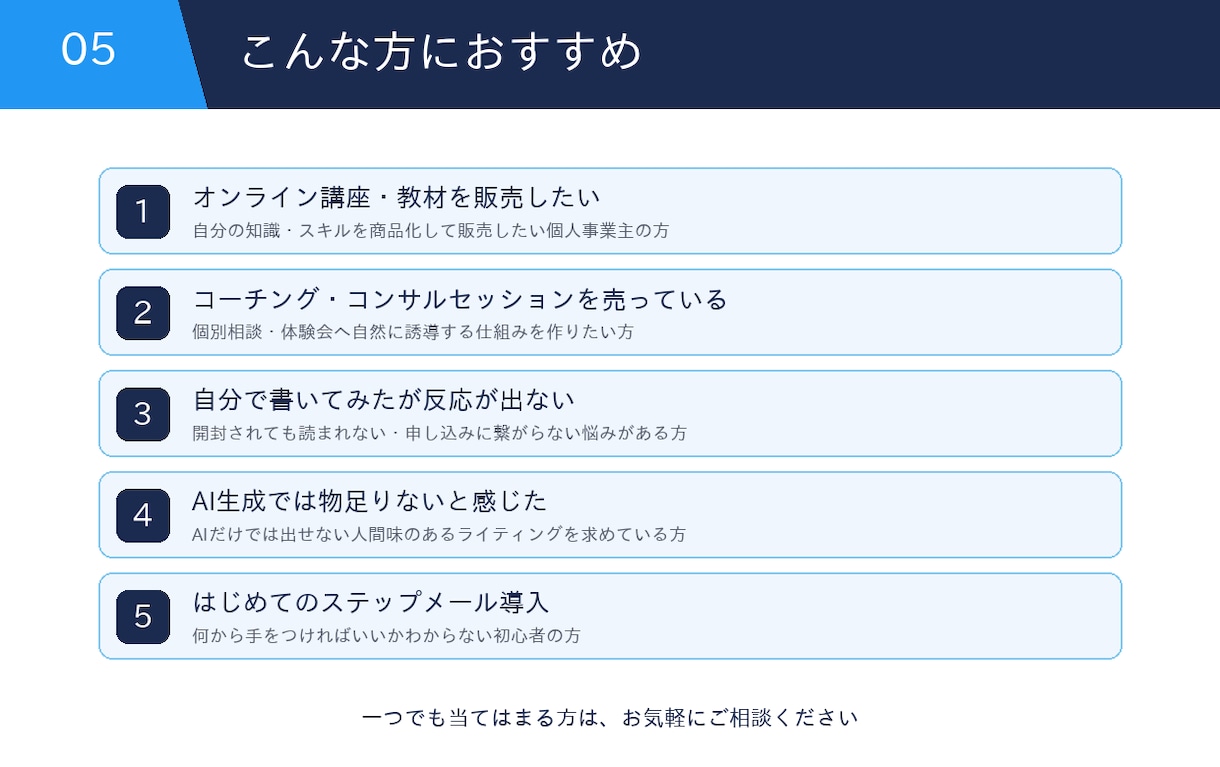 成約率の高いステップメール書きます 売上5,000万円以上に貢献したプロのライターが執筆 イメージ6