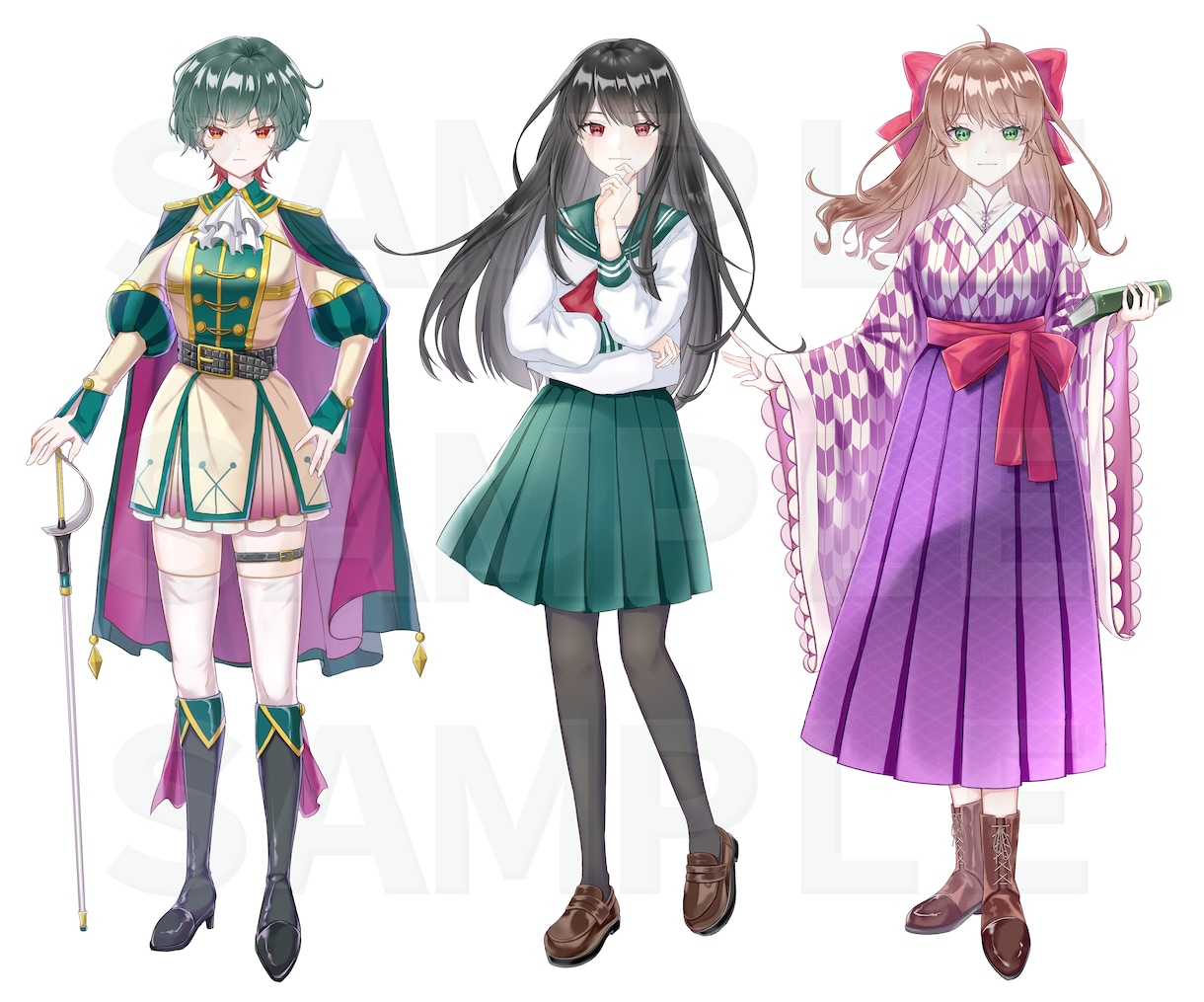 キャラクターの立ち絵を制作します RPG・自作ゲーム・SNSなど、自由に利用できる立ち絵を制作 イメージ3