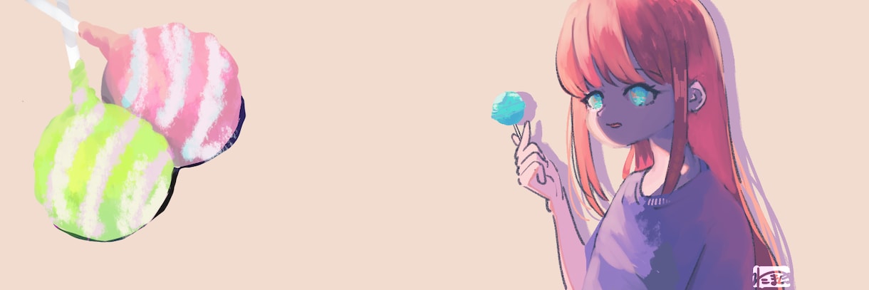 アンニュイで印象的なヘッダーをお描きします 印象的なSNSヘッダーをお求めの方に！ イメージ3