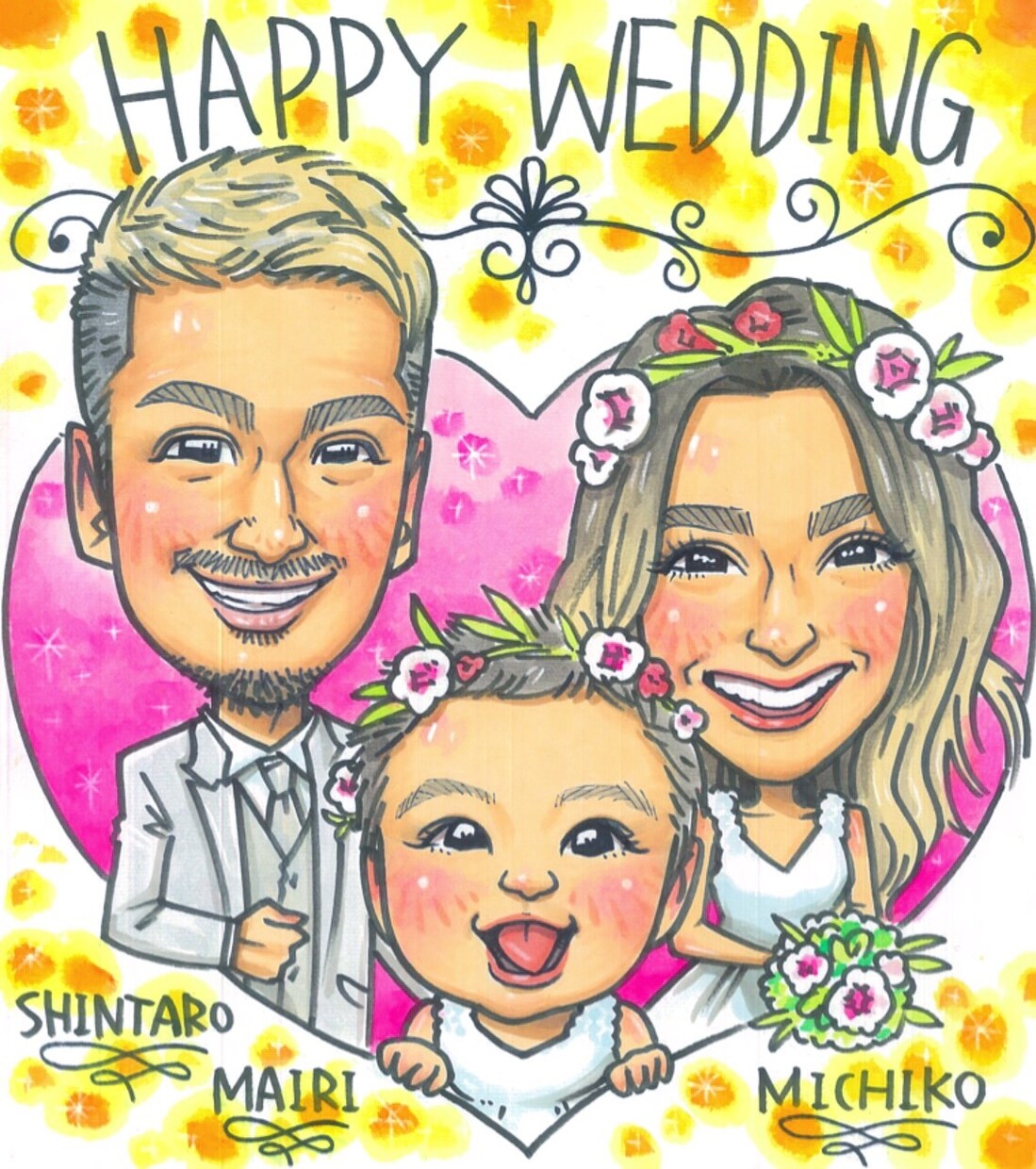 結婚式、結婚される友人のプレゼントにオススメします 結婚式で飾るウェルカムボードとしてご利用いただけます！ イメージ1