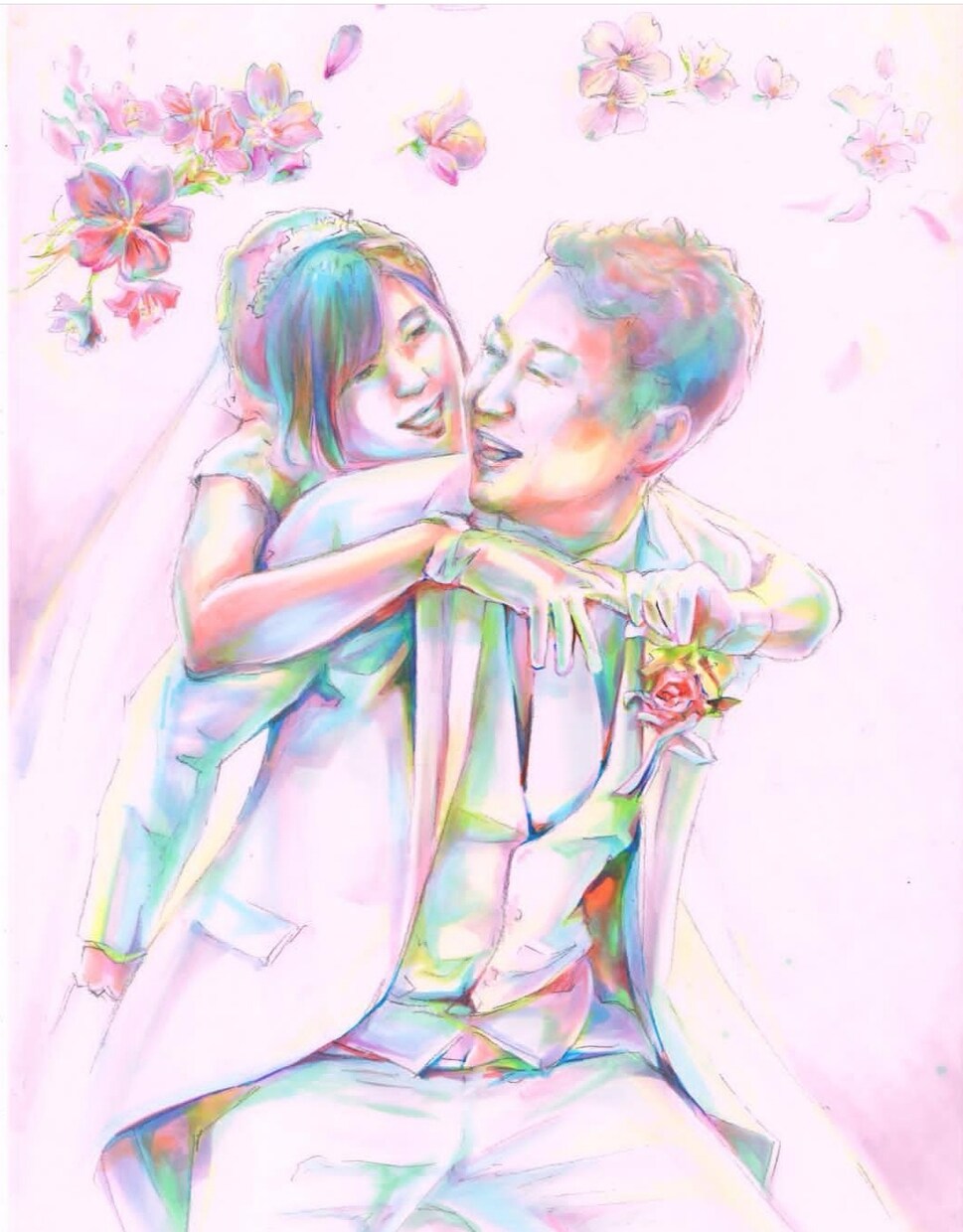 似顔絵イラストオーダー承ります 色使いに心がけた似顔絵制作をしております♪ イメージ2