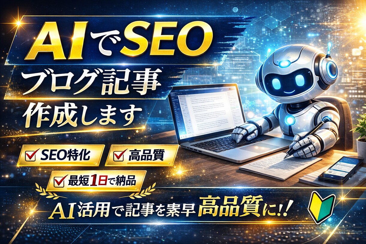 AIでSEO記事作成します 【安価・SEO特化・最短1日】 イメージ1