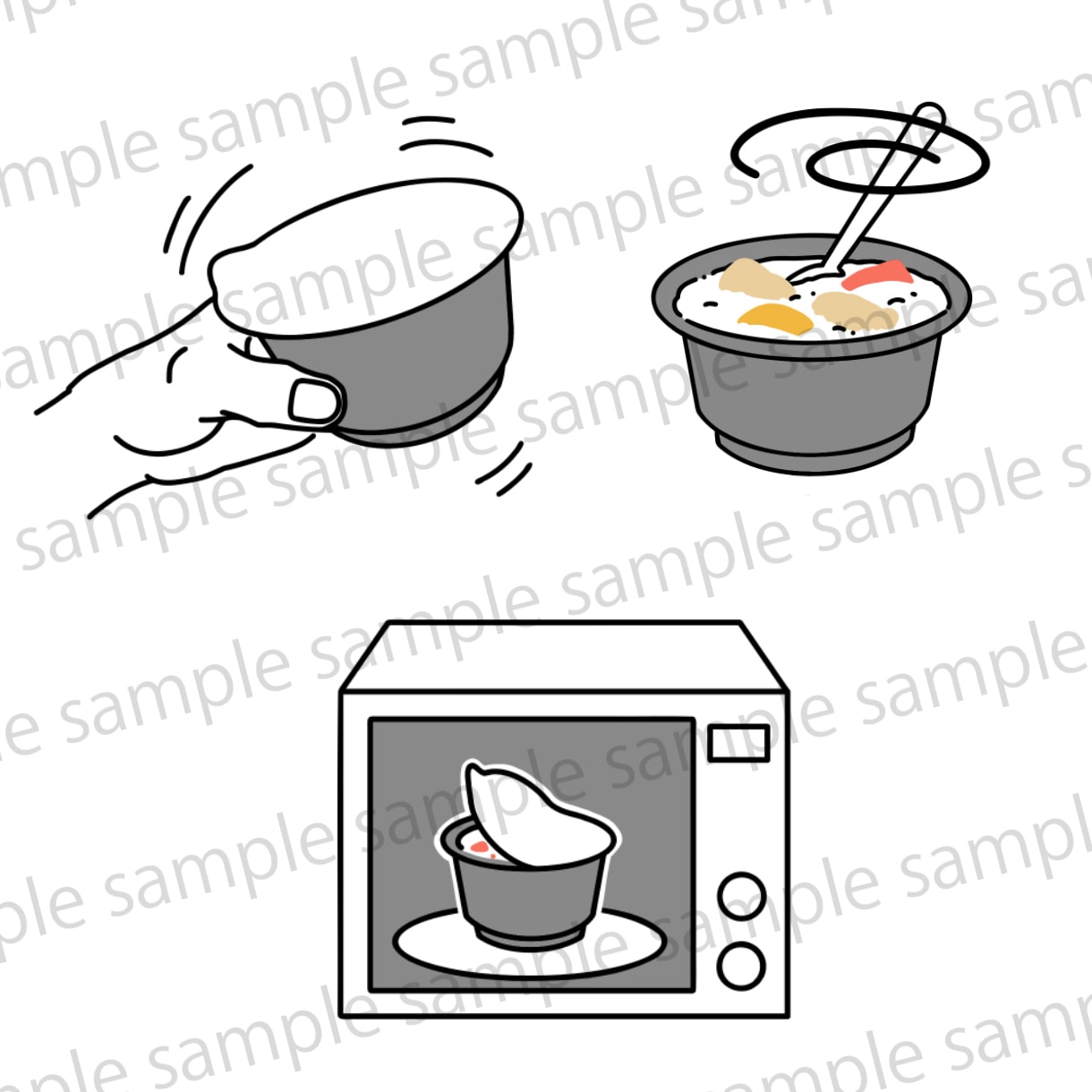 ３点格安セット商用可！人物カット・挿絵描きます 全身 背景 小物指定も無料！シンプルで伝わる説明カットです イメージ7