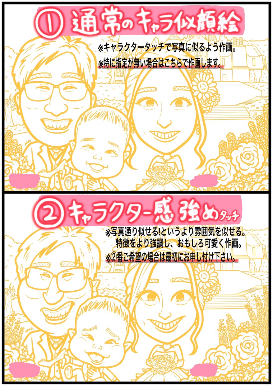 激安！！デザイン似顔絵お描きします プロ制作の安心品質！アイコン.誕生日.記念日.プレゼントに！ イメージ2