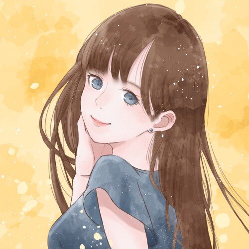 水彩風セミリアル女性イラスト制作します 「『あなたの好き』を形に。目を引くSNSアイコン描きます イメージ1
