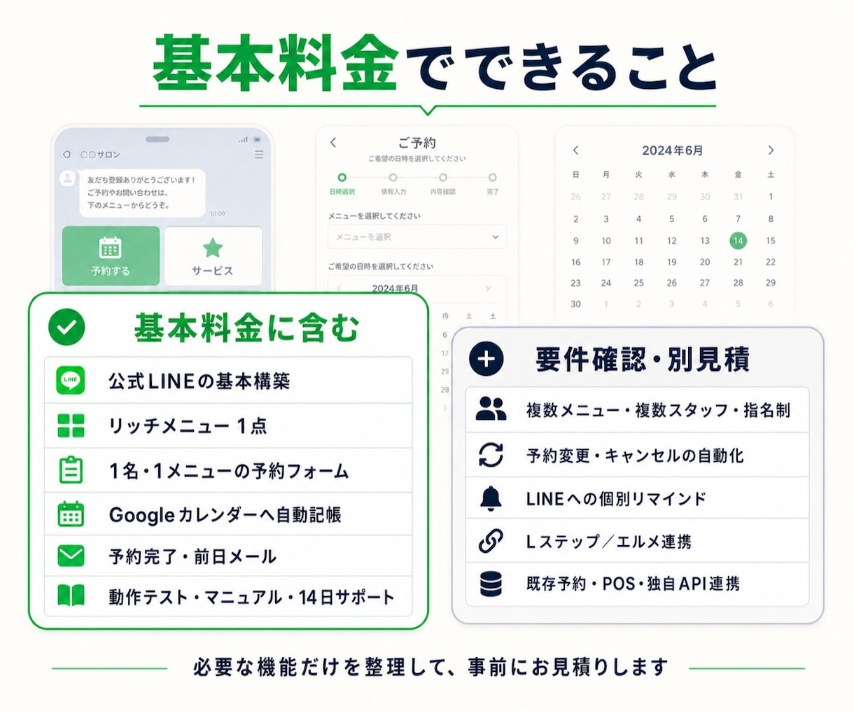 LINE予約と自動通知をまとめて構築します 予約受付からカレンダー連携まで丸ごと対応 イメージ5
