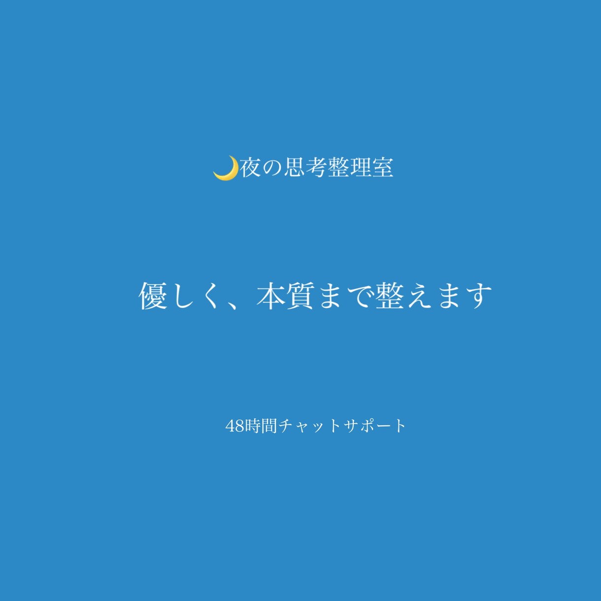 今夜のモヤモヤを優しく本質まで整理します 48時間 思考整理プラン〜優しく、本質から逃げない対話〜 イメージ1