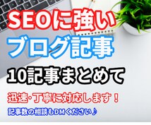 ココナラでブログ作成・ブログ記事10記事作成します ブログ作成代行・外注！SEO対策を意識した記事作成も可能です イメージ1