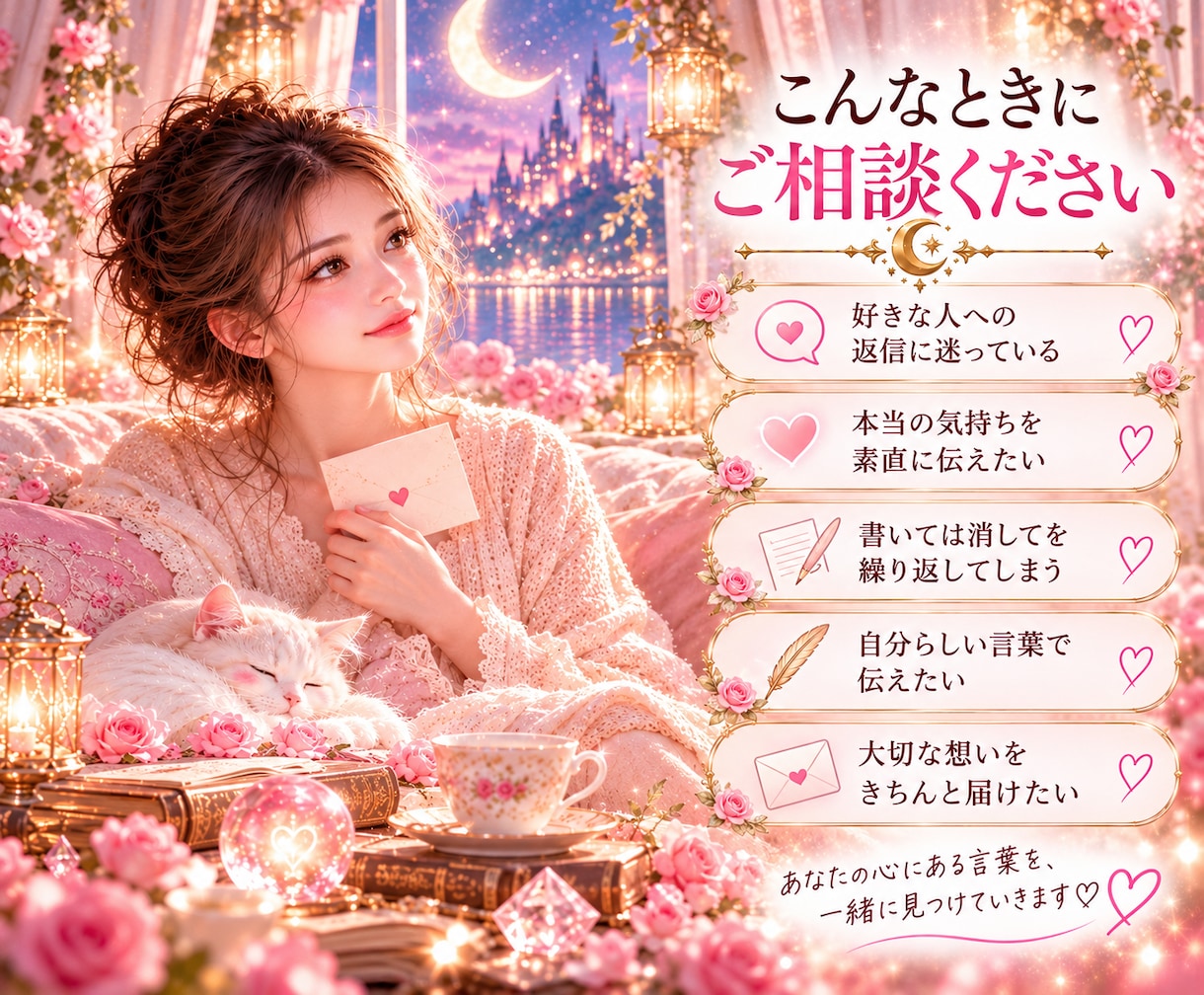 好きな人へのLINE返信を丁寧に整えます 心にある本当の想いを、あなたらしい言葉へ丁寧に整えます イメージ5
