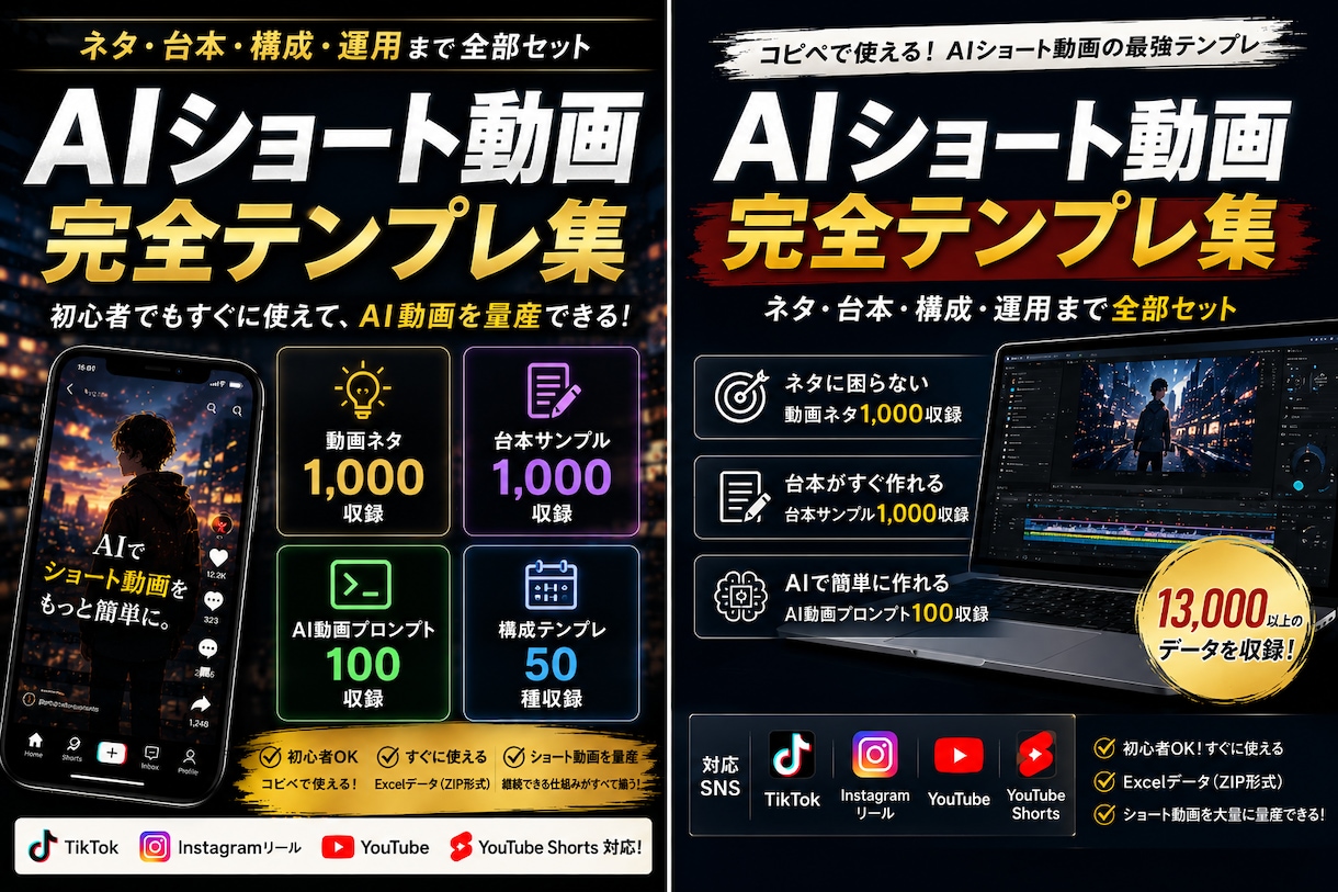 AIショート動画を量産できる完全テンプレ提供します 初心者でも迷わずAIショート動画を量産できる設計 イメージ2