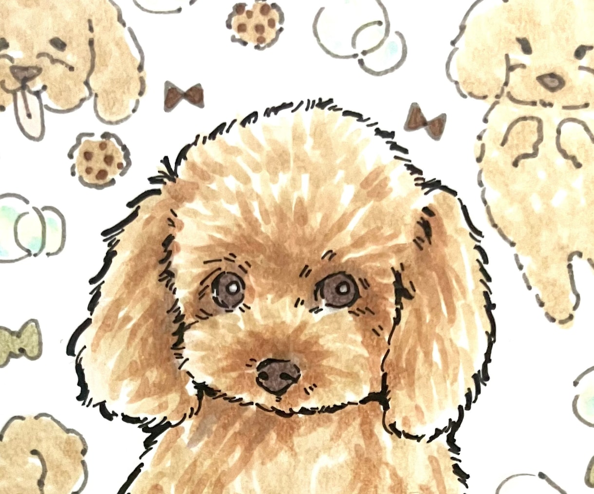 カラフルペット似顔絵。うちの子イラスト描きます うちの子記念日、誕生日プレゼント、ペット友達のプレゼントにも イメージ4